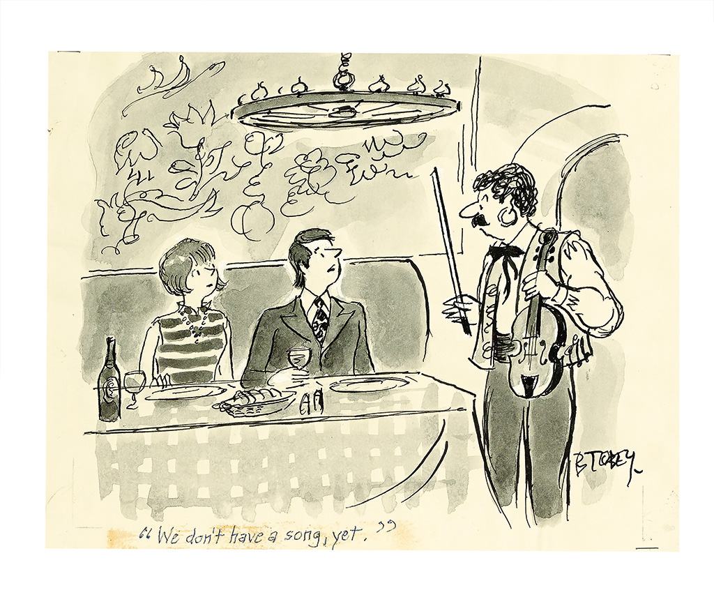 (THE NEW YORKER.) BARNEY TOBEY. We dont have a song, yet.
